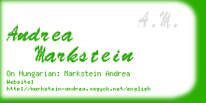 andrea markstein business card